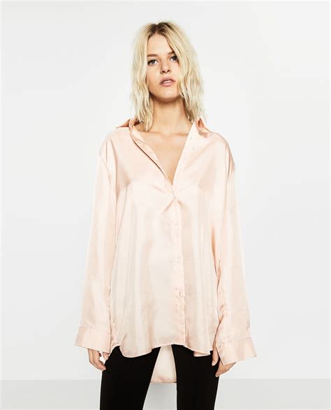 oversized silk blouse zara.